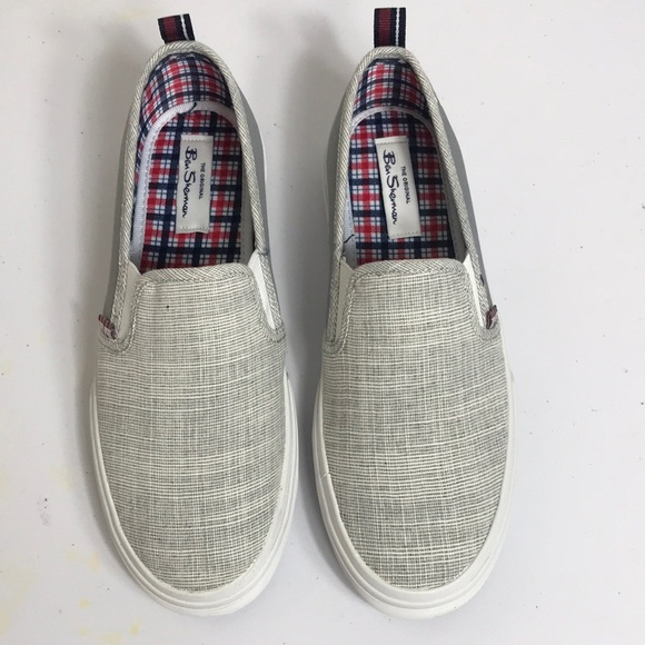 Ben Sherman Bradford Slip on mens, Grey cotton/nylon size 8 width medium - Picture 1 of 7